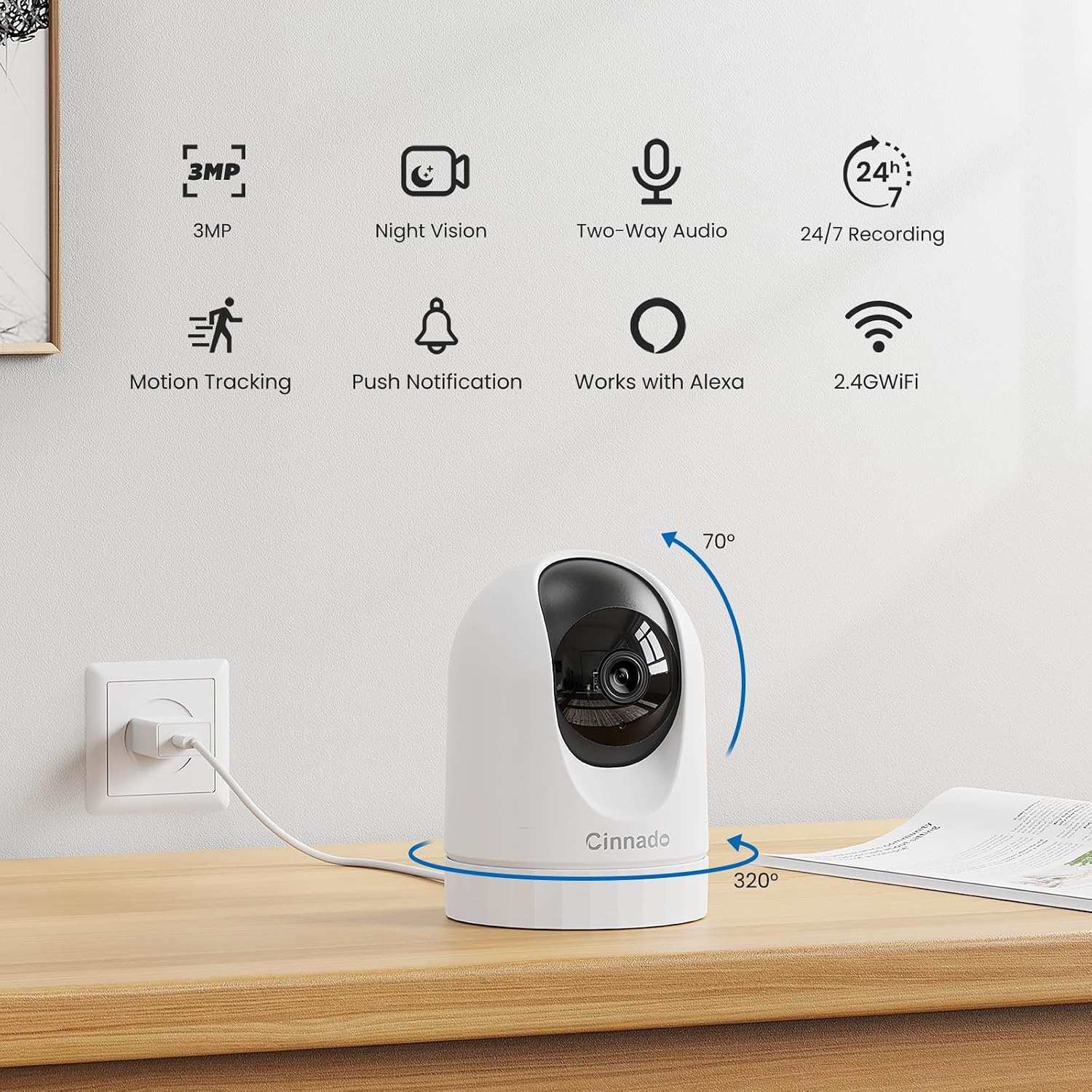 Caméra de surveillance 2K 360° : Sécurisez votre maison avec jusqu'à 53,5%