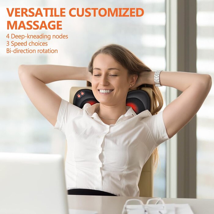 Coussin de massage Shiatsu chauffant - Jusqu'à -56,7% de réduction