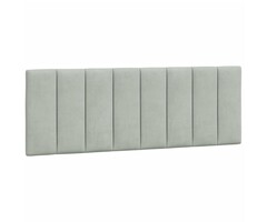 Vidaxl Coussin de tête de lit 120 cm en velours gris clair - Jusqu'à -61%