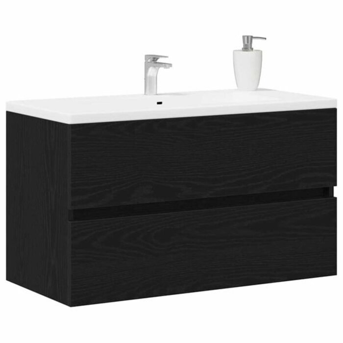 Meuble sous-vasque chêne noir 80cm - Jusqu'à -57,8% sur votre salle de bain
