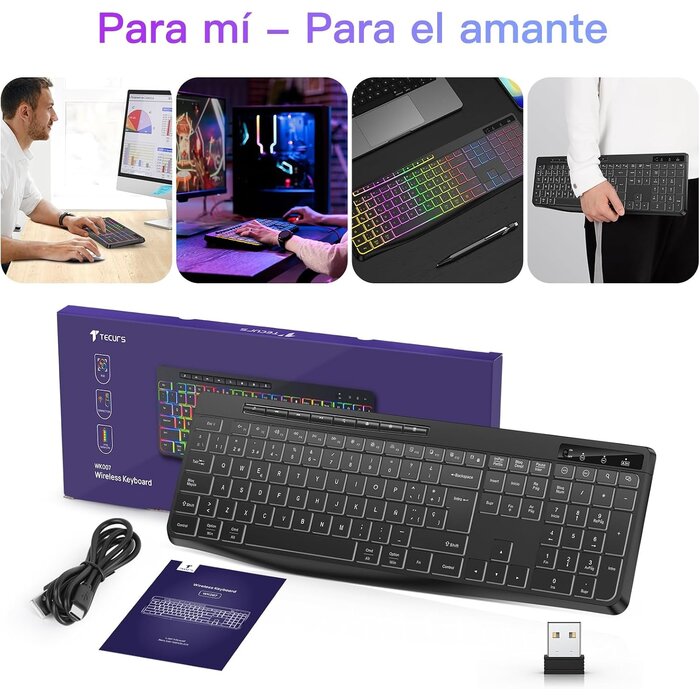 Clavier Gaming sans fil Ergonomique QWERTY - Jusqu'à 58,1% de réduction