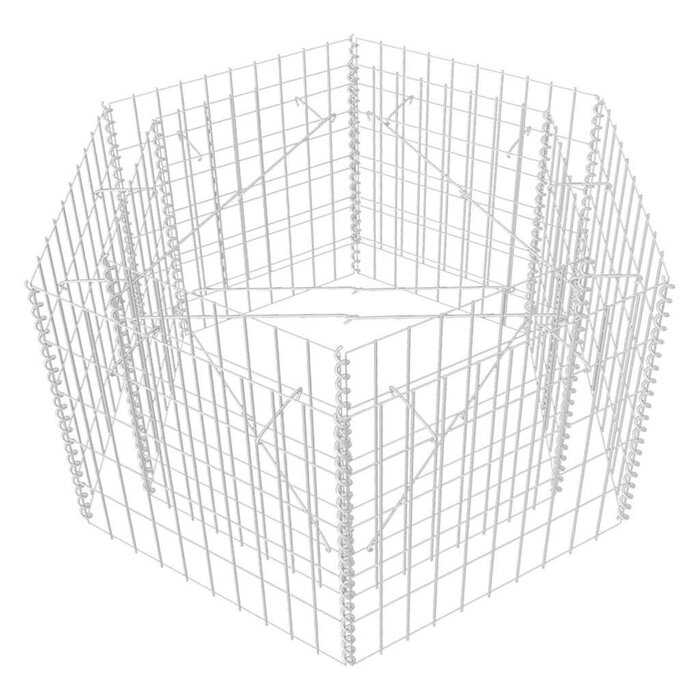 Jardinière en gabion hexagonale 100cm - Acier galvanisé - Jusqu'à -54,5%