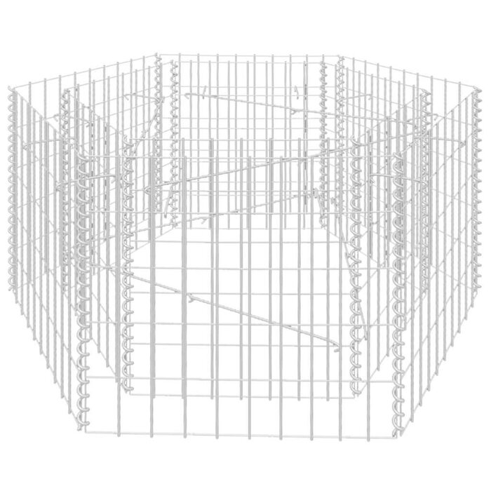 Jardinière en gabion hexagonale 100cm - Acier galvanisé - Jusqu'à -54,5%