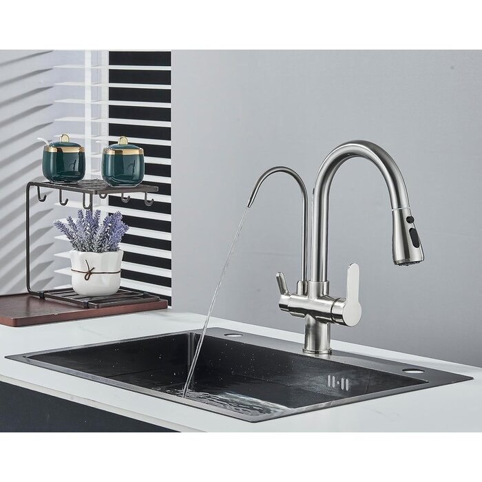 Robinet Osmose 3 voies Nickel Brossé - Rotation 360° - Jusqu'à -58,7%