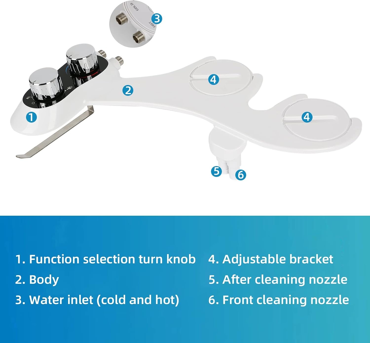 Bidet WC double buse eau chaude/froide - Jusqu'à 76,3% de remise