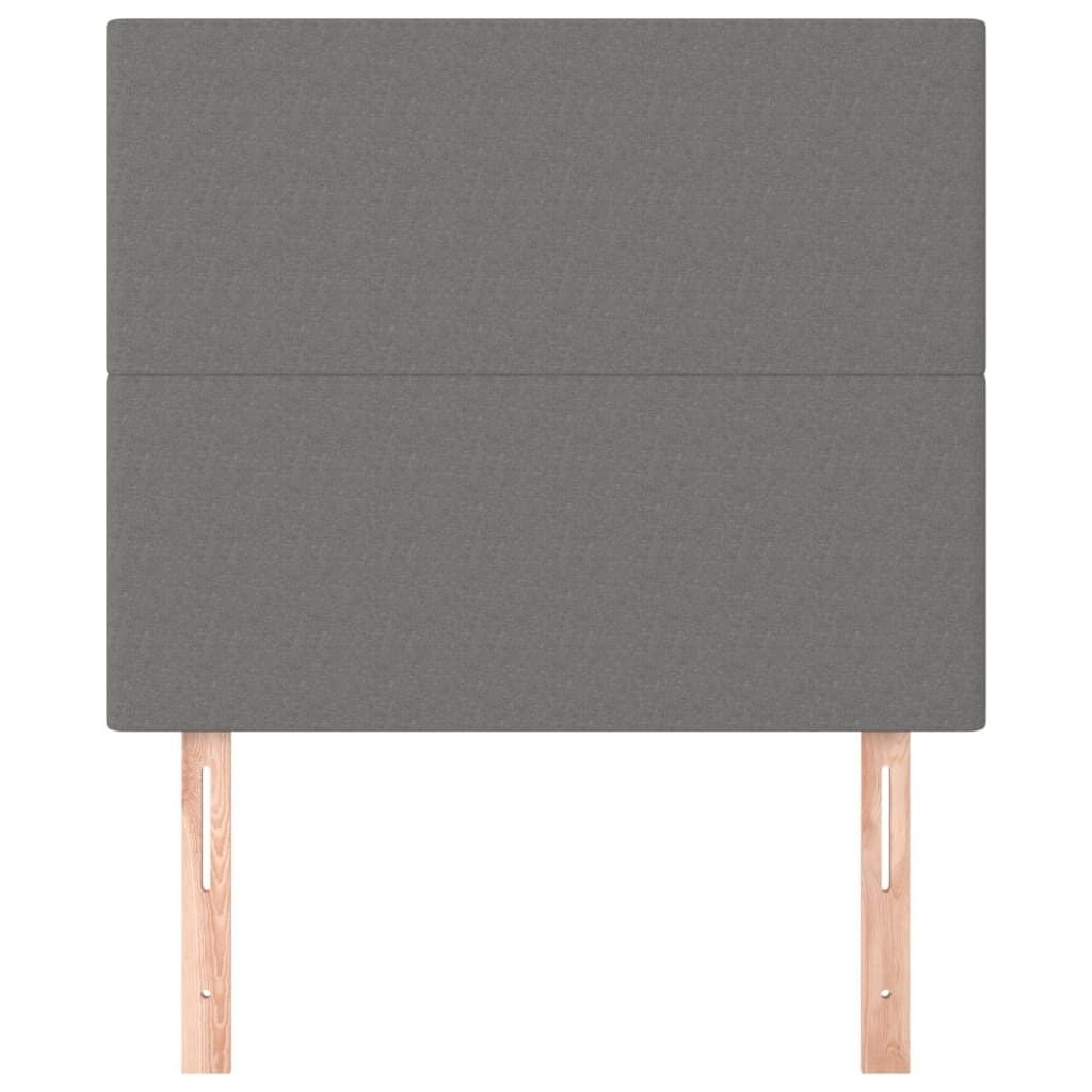 Lot de 2 têtes de lit tissu gris foncé - Jusqu'à -64,1% sur l'outlet