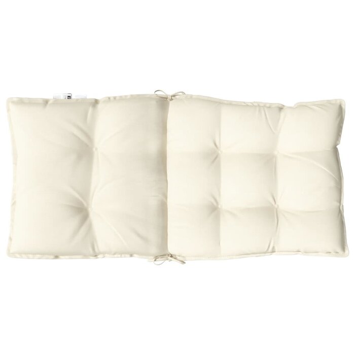 Lot de 2 coussins de chaise Oxford crème - Jusqu'à -51% de remise