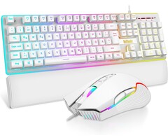 Redthunder Pack Clavier et Souris Gaming RGB Blanc (QWERTZ) - Jusqu'à 62% de remise