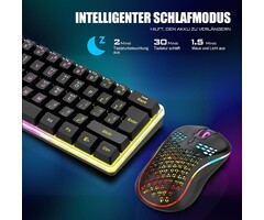 Redthunder Pack Clavier & Souris Gaming Sans Fil 60% RGB - Jusqu'à -62%