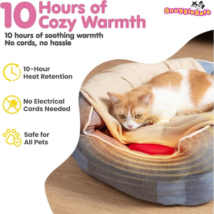 Coussin Chauffant pour Animaux - Jusqu'à 10h de Chaleur - Jusqu'à -57%