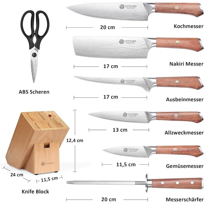 Set de 8 couteaux de cuisine forgés avec bloc - Jusqu'à -61%