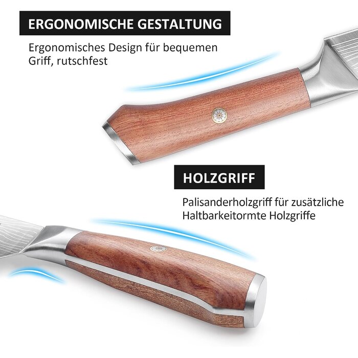 Set de 8 couteaux de cuisine forgés avec bloc - Jusqu'à -61%