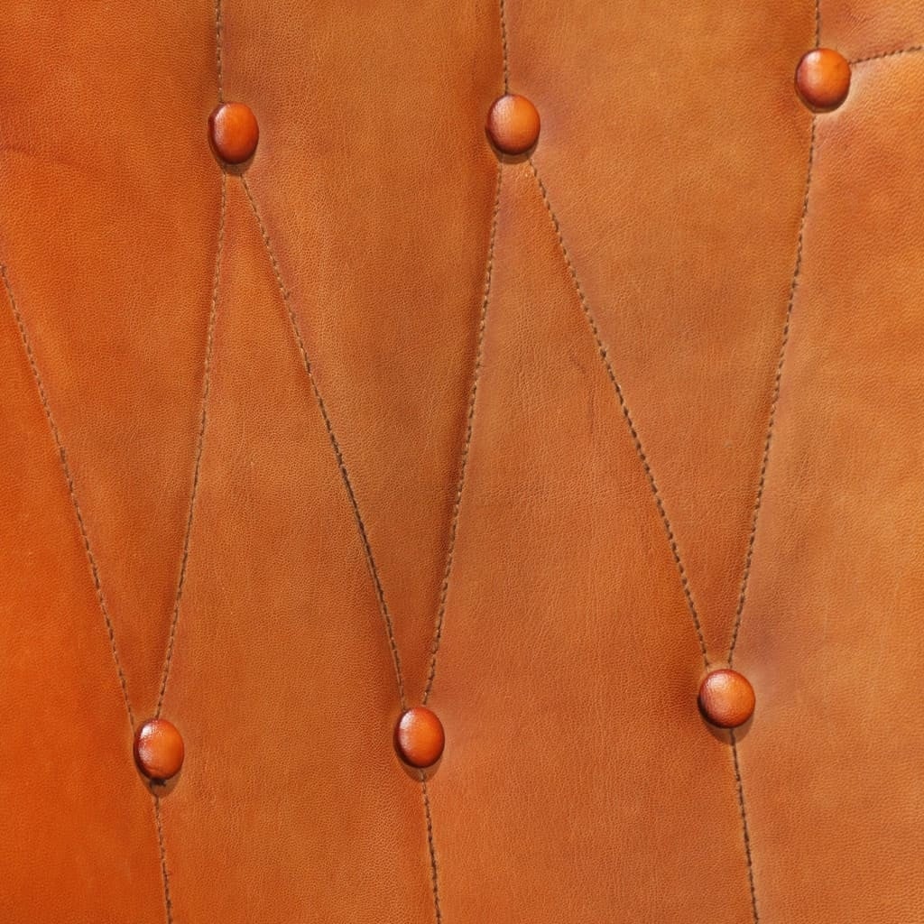 Fauteuil cuir véritable havane et repose-pieds - Jusqu'à -61%
