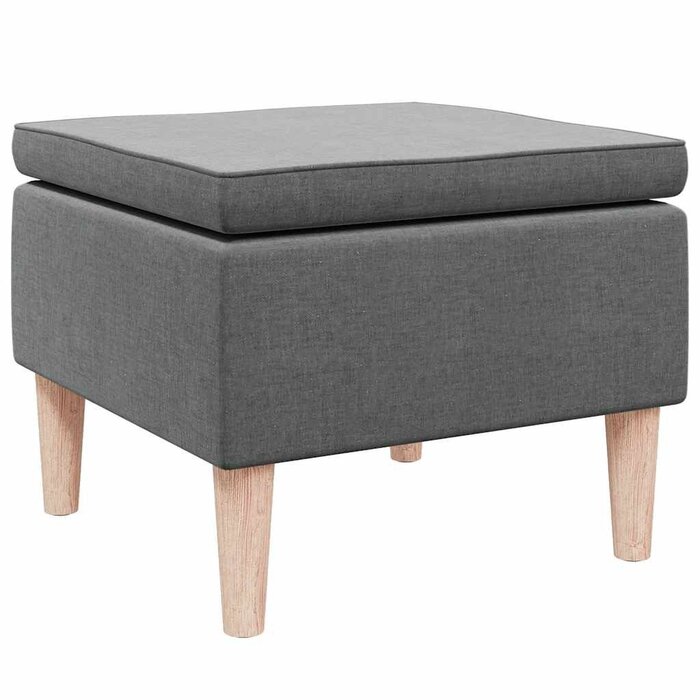 Pouf design en tissu gris - Jusqu'à -60% sur notre sélection outlet