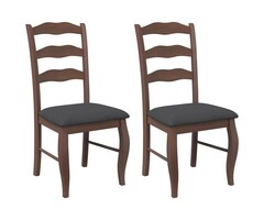 Vidaxl Lot de 2 chaises en bois d'hévéa massif - Jusqu'à -34%
