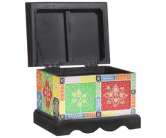 Vidaxl Boîte de rangement en bois massif - Multicolore - Jusqu'à -62%