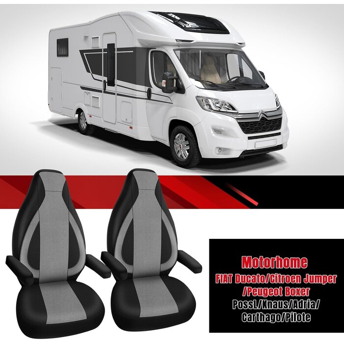 Housses de siège avant camping-car - Jusqu'à -46% - Compatibles Fiat Ducato
