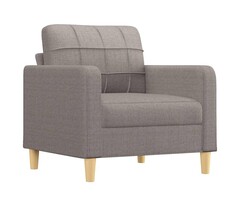 Fauteuil de salon taupe 60 cm - Tissu et métal - Jusqu'à -61%