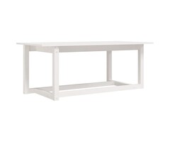 Vidaxl Table basse en pin massif blanc 110cm - Jusqu'à -71%