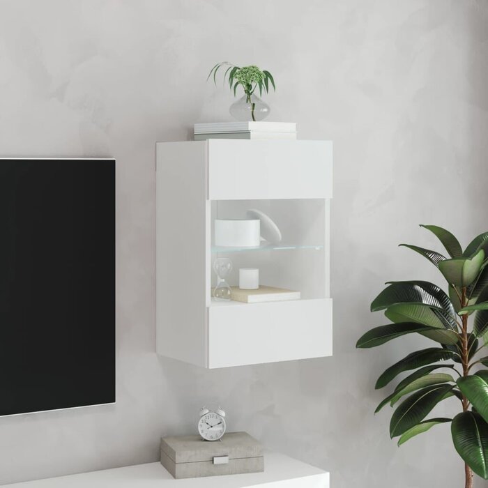 Meuble TV mural avec LED blanc - Jusqu'à 57% de réduction