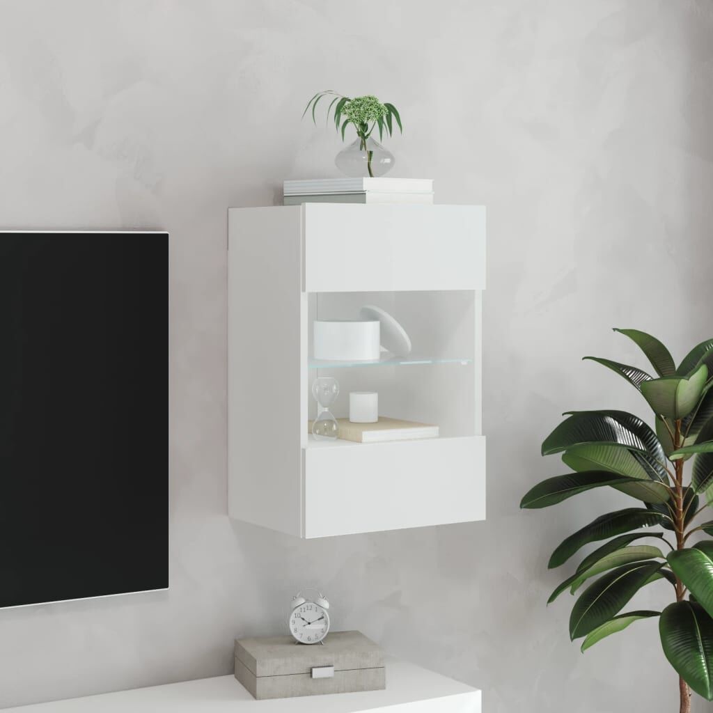 Meuble TV mural avec LED blanc - Jusqu'à 57% de réduction