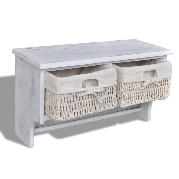 Étagère murale en bois avec crochets et paniers - Jusqu'à -59%