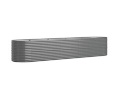 Vidaxl Jardinière surélevée ovale acier gris 368 cm - Jusqu'à -57%