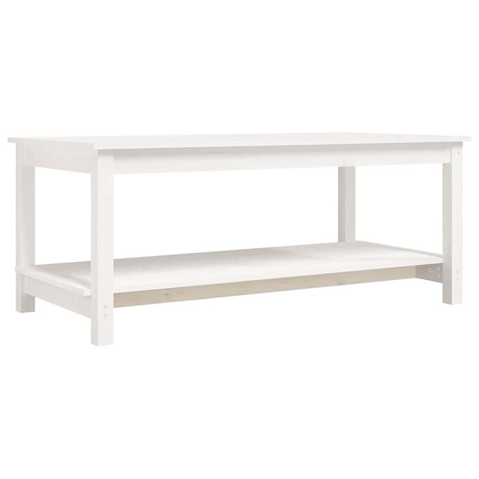 Table basse en pin massif blanc - Jusqu'à -60% sur notre sélection outlet