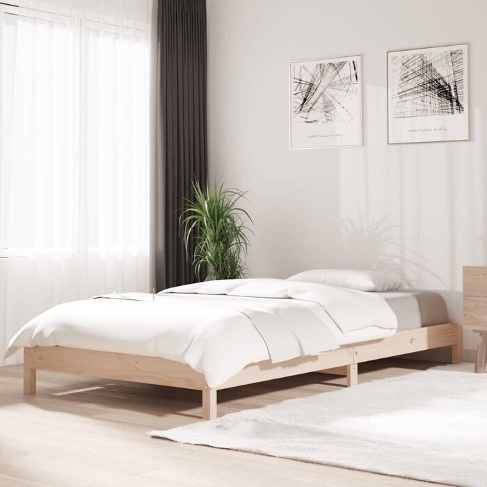Lit empilable 100x200 cm en bois de pin massif - Jusqu'à -60%