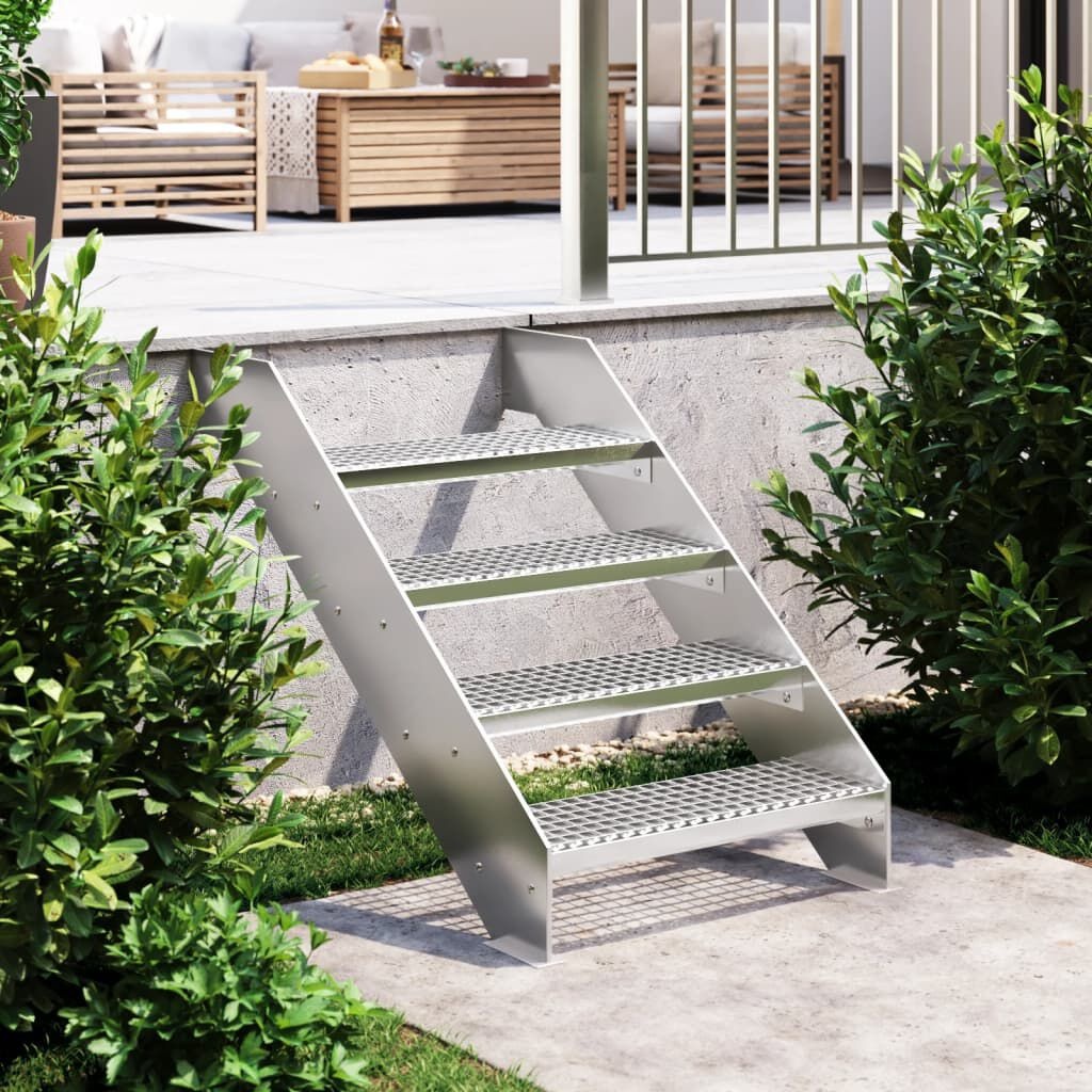 Marche d'escalier en acier galvanisé 60x24x7cm - Jusqu'à -54%