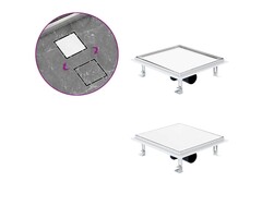 Vidaxl Caniveau de douche inox 28x28 cm - Couvercle 2-en-1 - Jusqu'à -74%