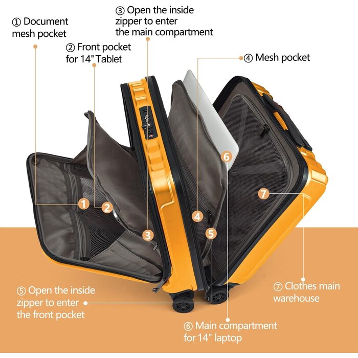 Valise cabine 16 pouces orange - Jusqu'à -48% sur votre équipement de voyage