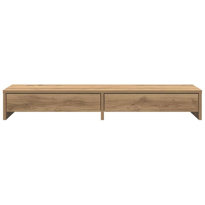 Support double écran avec tiroirs chêne - 100x27cm - Jusqu'à -49%