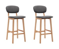 Vidaxl Lot de 2 tabourets de bar scandinaves gris - Jusqu'à -61%
