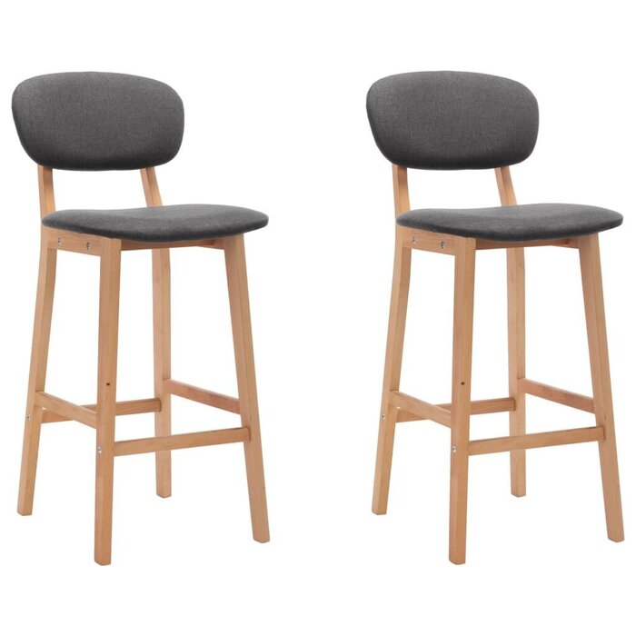 Lot de 2 tabourets de bar scandinaves gris - Jusqu'à -61%