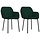 Lot de 2 chaises en velours vert foncé - Jusqu'à -56% de remise