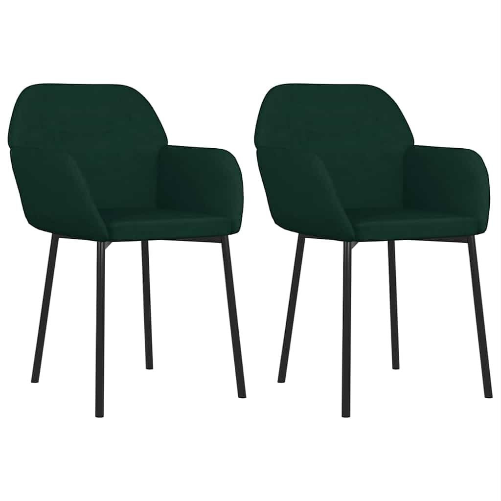 Lot de 2 chaises en velours vert foncé - Jusqu'à -56% de remise