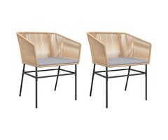 Vidaxl Lot de 2 chaises de jardin en rotin : confort et style jusqu'à -56%