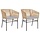 Lot de 2 chaises de jardin en rotin : confort et style jusqu'à -56%