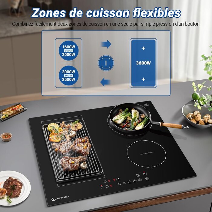 Table de cuisson induction 60 cm 4 zones - Jusqu'à -57% sur votre modèle
