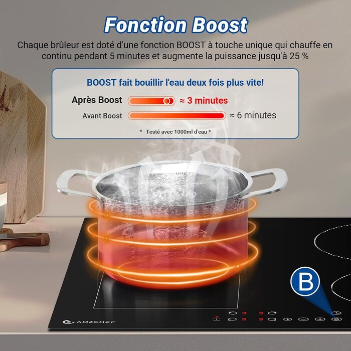 Table de cuisson induction 60 cm 4 zones - Jusqu'à -57% sur votre modèle
