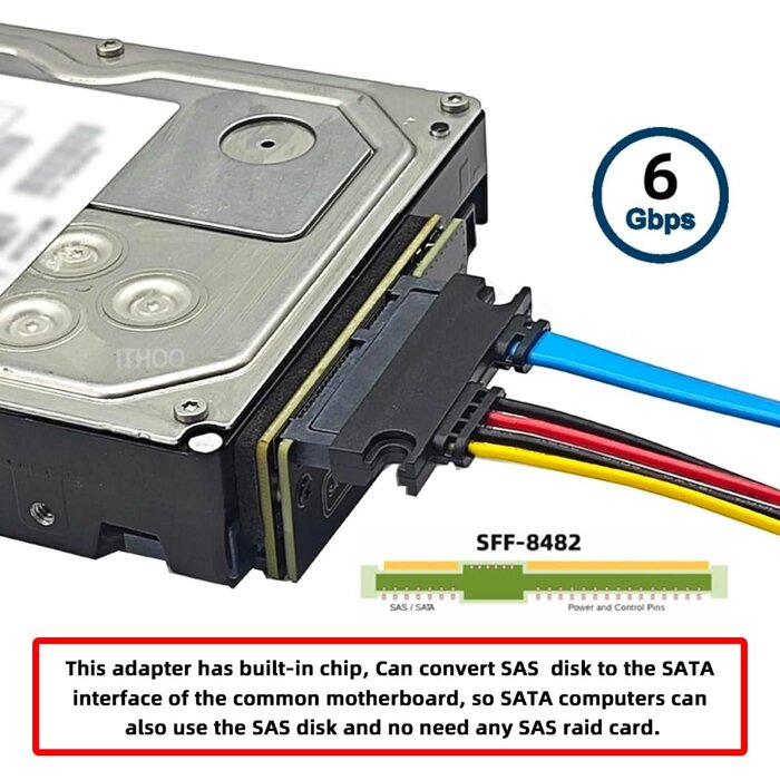 Adaptateur SAS vers SATA 29 vers 22 broches avec chipset - Jusqu'à 49% de remise