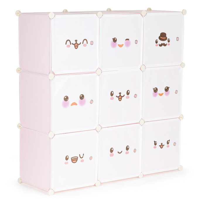 Armoire enfant 9 compartiments rose - Jusqu'à -54% sur nos retours