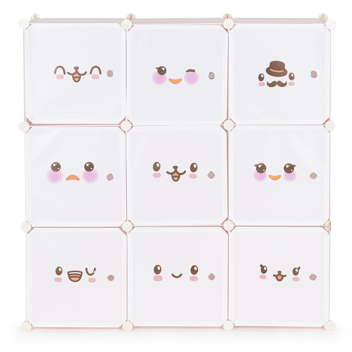 Armoire enfant 9 compartiments rose - Jusqu'à -54% sur nos retours