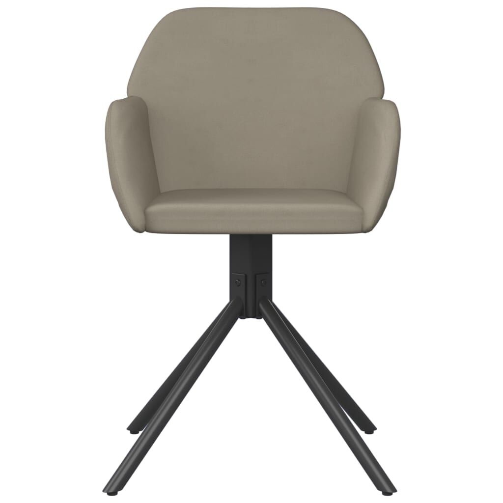 Lot de 2 chaises pivotantes en velours gris clair - Jusqu'à 56% de remise