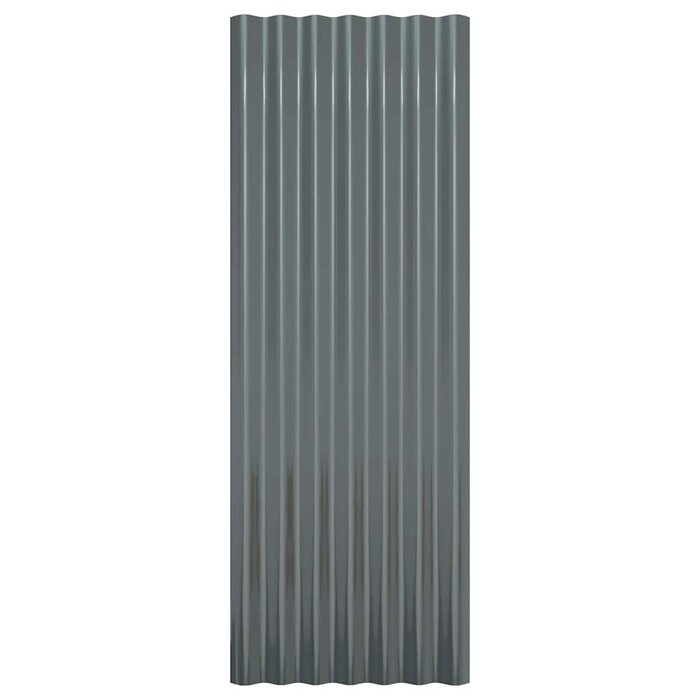 Lot de 12 panneaux de toiture en acier anthracite - Jusqu'à -55%