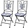 Lot de 2 chaises de bistro en mosaïque - Jusqu’à 56% de réduction