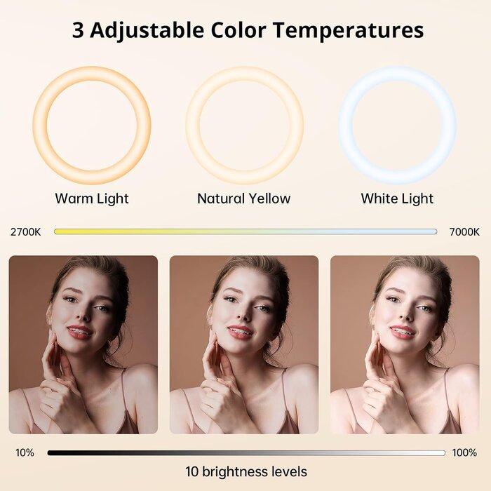 Anneau lumineux LED 12" avec trépied 160 cm - Jusqu'à -53% sur l'outlet