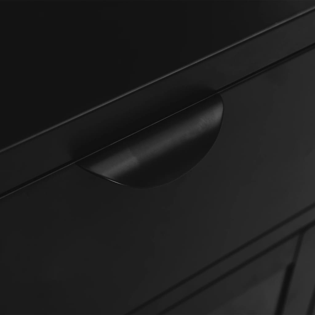Vidaxl Table de chevet moderne en acier et verre - Noir - Jusqu'à -75%