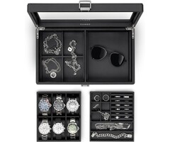 Boîte à montres et bijoux élégante - 6 emplacements - Jusqu'à -54%